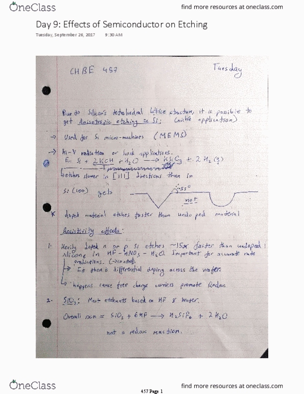 CHBE 457 Lecture 9: Day 9- Effects of Semiconductor on Etching thumbnail