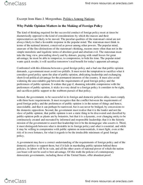 ARTH1002 Lecture Notes - Lecture 12: Politics Among Nations, Demagogue thumbnail