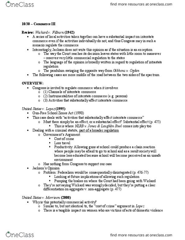 PSC 4361 Lecture Notes - Lecture 20: John Paul Stevens, School Zone, Southern Pacific Transportation Company thumbnail