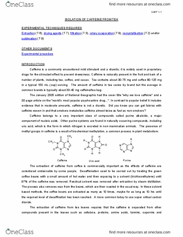 CHEM 351 Lecture Notes - Lecture 13: Psychoactive Drug, Dichloromethane, Trichloroethylene thumbnail
