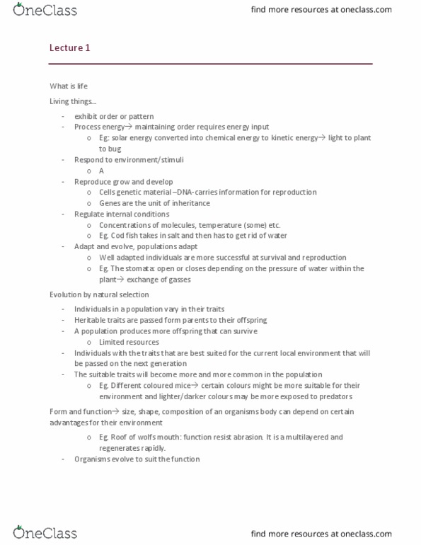 BIOL 1020 Lecture Notes - Lecture 1: Stoma, Aspirin, Herbicide thumbnail