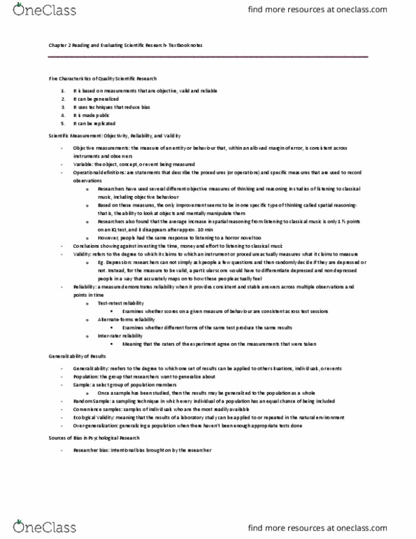 PSYC 1200 Chapter Notes - Chapter 2: Mortality Salience, Statistical Significance, Cadency thumbnail