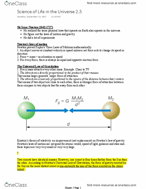 NATS 1880 Lecture Notes - Lecture 9: Net Force thumbnail