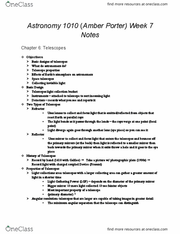 ASTR-1010 Lecture Notes - Lecture 20: Light Curve, Photographic Plate, Angular Diameter thumbnail