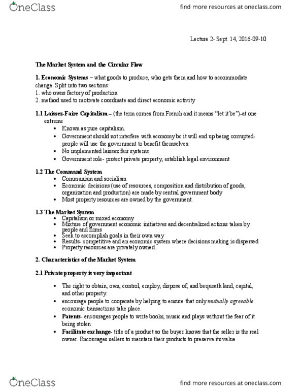 ECN 104 Lecture Notes - Lecture 2: Market Failure, Capital Accumulation, Creative Destruction thumbnail