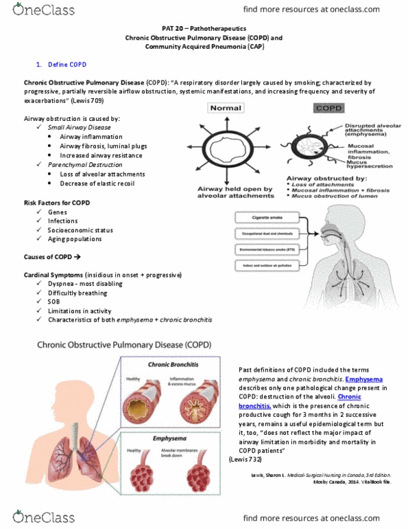 PAT 20A/B Lecture Notes - Lecture 12: Gram-Negative Bacteria, Positive Airway Pressure, Fibrin thumbnail