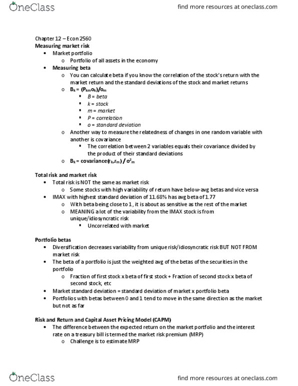 ECON 2560 Chapter Notes - Chapter 12: Discount Window, Risk-Free Interest Rate, Opportunity Cost thumbnail