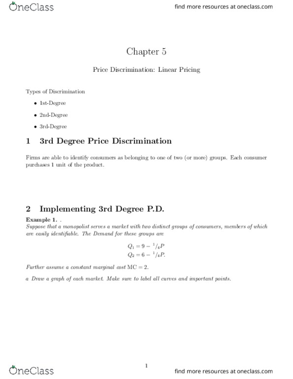 ECO 461 Lecture Notes - Lecture 5: Marginal Revenue, Root Mean Square, Marginal Cost thumbnail