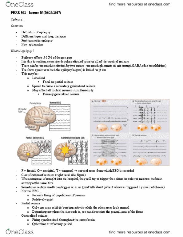 PHAR 562 Lecture Notes - Lecture 15: Encephalitis, Tropomyosin Receptor Kinase B, Rodent thumbnail
