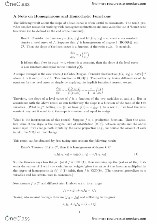 ECO102 Lecture Notes - Lecture 18: Microeconomics, Implicit Function Theorem, Level Set thumbnail