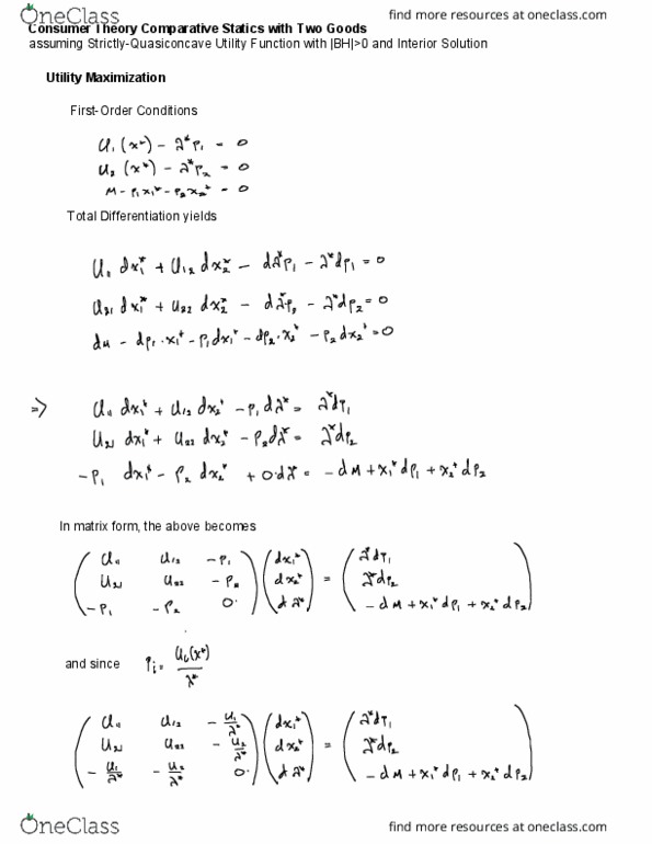 ECO102 Lecture Notes - Lecture 3: Definite Quadratic Form, Expenditure Function, Utility thumbnail