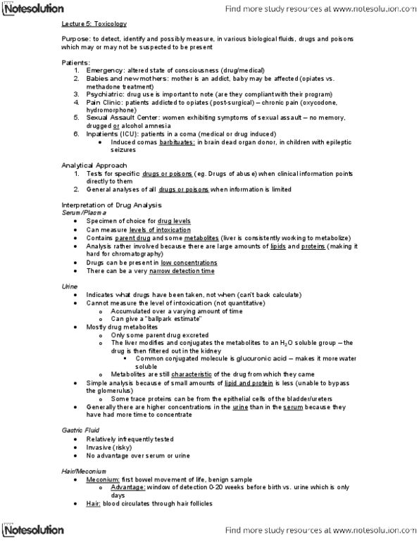 Biochemistry 3386B Lecture Notes - Lecture 5: Metabolic Acidosis, Alcohol Dehydrogenase, Gas Chromatography thumbnail