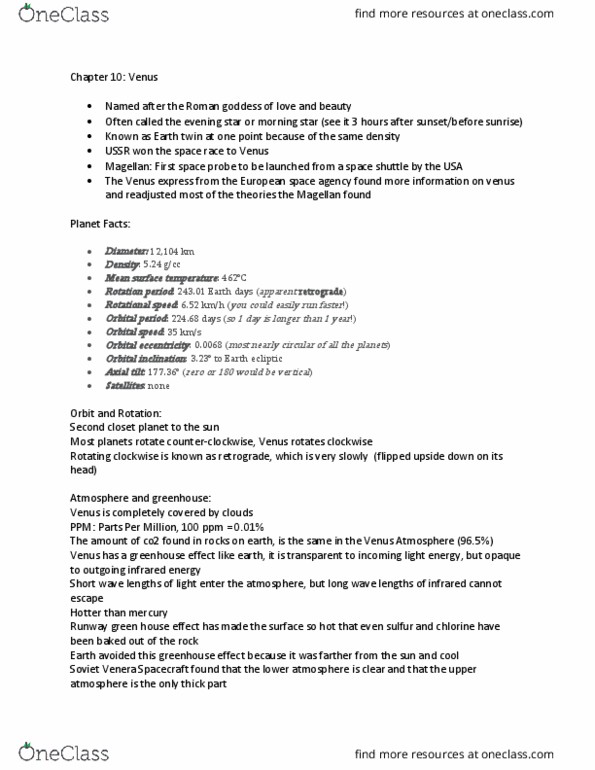 Earth Sciences 1086F/G Lecture Notes - Lecture 10: European Space Agency, Orbital Eccentricity, Orbital Inclination thumbnail