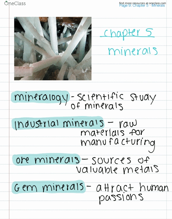 ESC-1000 Lecture 7: Chapter 5 - Minerals thumbnail