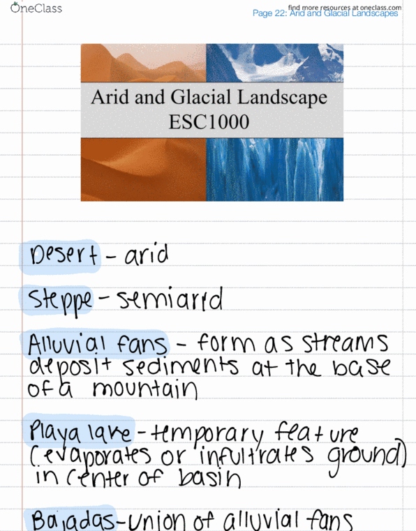 ESC-1000 Lecture 12: Arid and Glacial Landscapes thumbnail