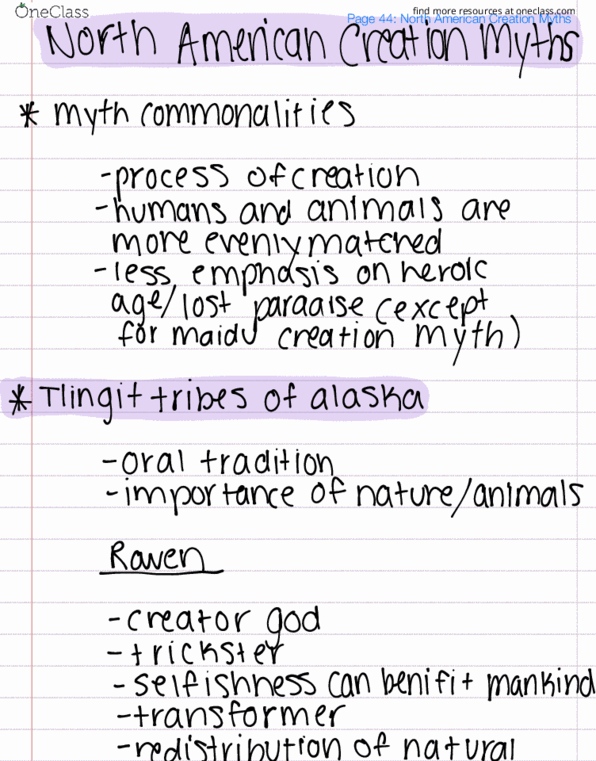 CLT-3378 Lecture 11: North American Creation Myths thumbnail