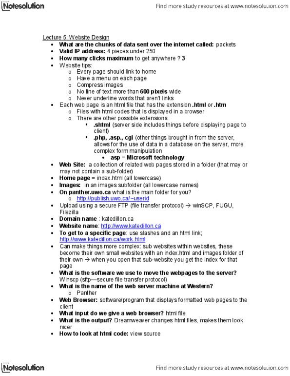 Computer Science 1033A/B Lecture Notes - Search Engine Optimization, Tim Berners-Lee, Google Directory thumbnail