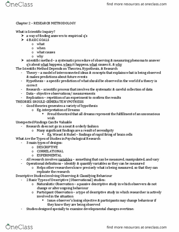 PSY100H1 Chapter Notes - Chapter 2: Standard Deviation, Observational Error, Electrophysiology thumbnail