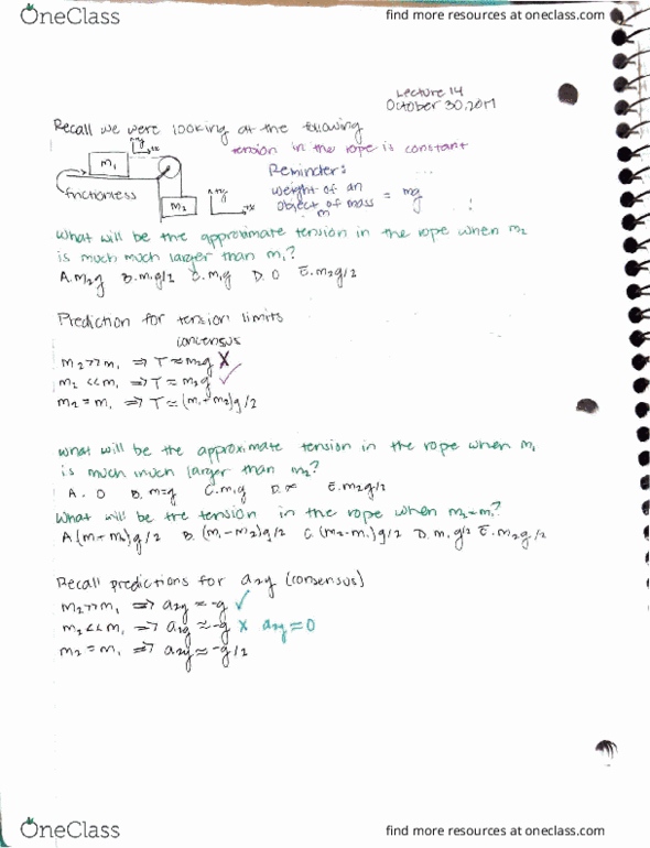 PHYSICS 5A Lecture 14: Physics 5A Lecture 14 Notes thumbnail