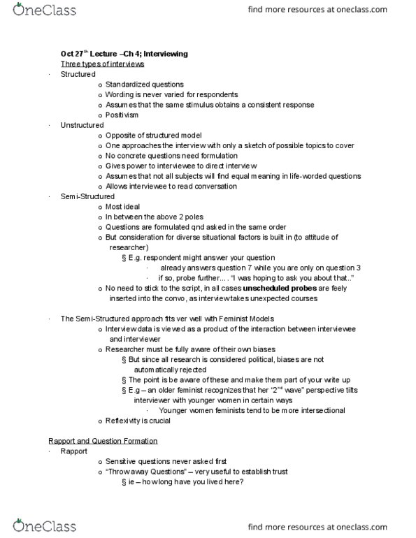 SLGY 3323 Lecture Notes - Lecture 5: Participant Observation, Group Dynamics, Calgary Stampede thumbnail