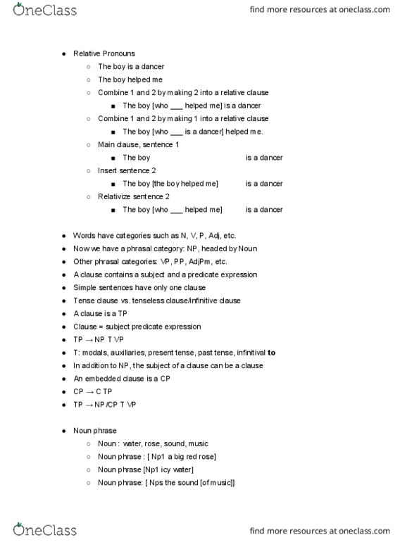 LING477 Lecture Notes - Lecture 17: Syntactic Category, Adpositional Phrase, Adjective Phrase thumbnail