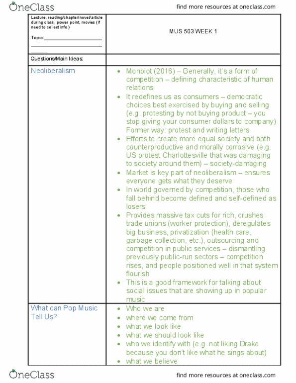 MUS 503 Lecture Notes - Lecture 1: Despacito, Apple Music, Spotify thumbnail