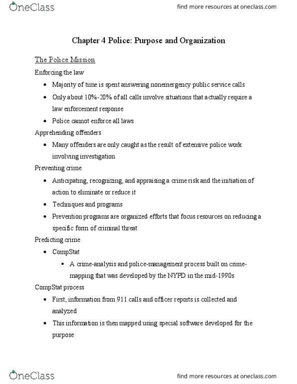 CRIM 100 Lecture Notes - Lecture 4: Law Enforcement Assistance Administration, Administration Police, Elementary And Secondary Education Act thumbnail