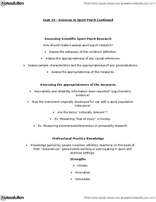 PEDS303 Lecture Notes - Forecheck, Nomothetic, Psych thumbnail