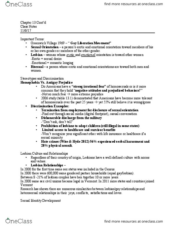 PSYC 365 Lecture Notes - Lecture 21: Longitudinal Study, Lisa M. Diamond, Military Discharge thumbnail
