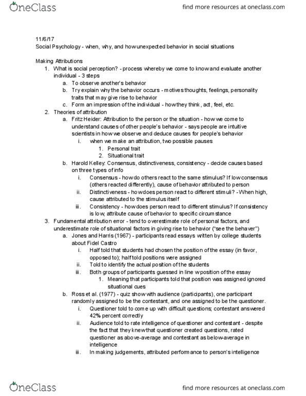 PSY 101 Lecture Notes - Lecture 15: Group Polarization, Robert Zajonc, Social Loafing thumbnail