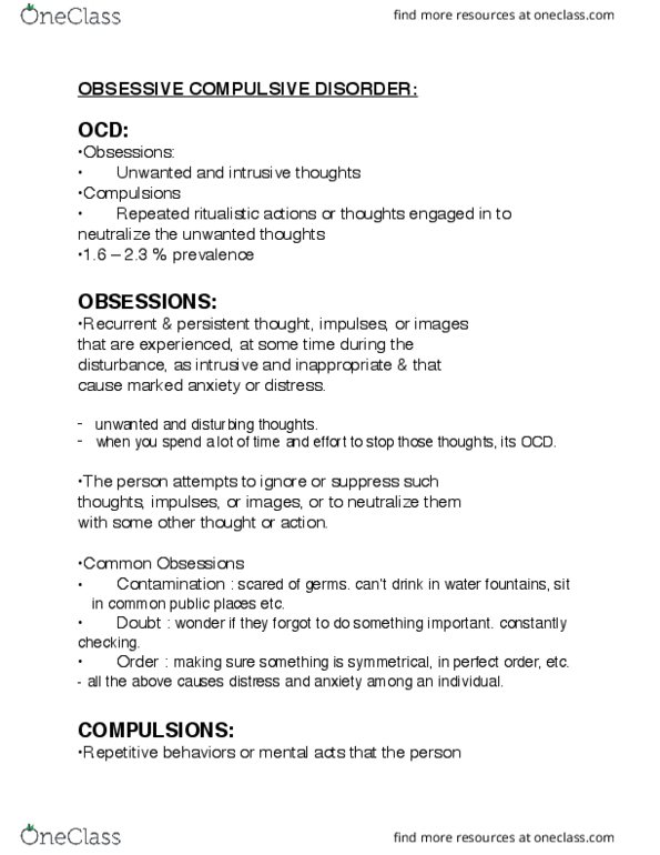 PSYCO239 Lecture Notes - Lecture 49: Hand Washing, Reward System, Executive Functions thumbnail