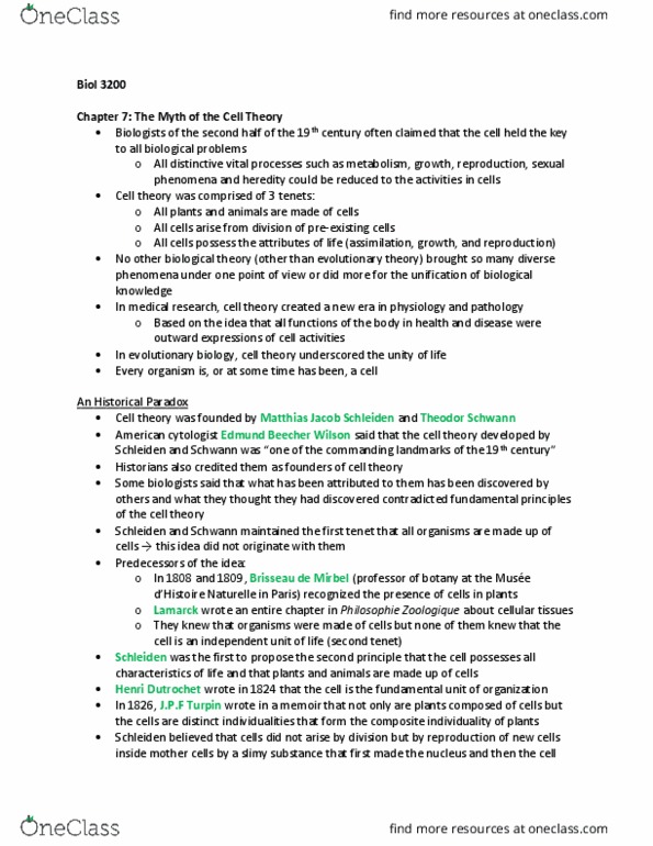 BIOL 3200 Chapter Notes - Chapter 7: Protozoology, Naturphilosophie, Middle Ear thumbnail