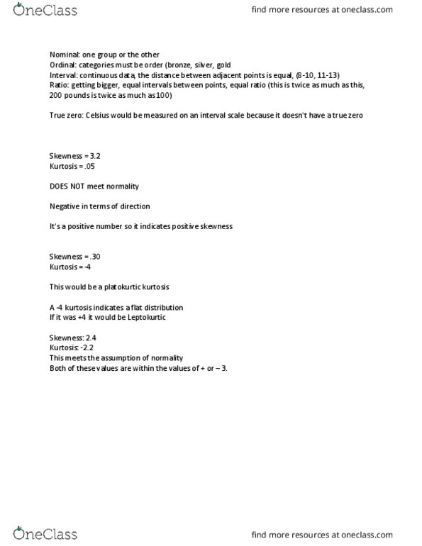 CHYS 3P15 Lecture Notes - Lecture 1: Level Of Measurement thumbnail