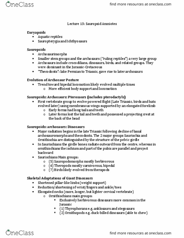 ZOO 2090 Lecture Notes - Lecture 13: Thermoregulation, Integument, Integumentary System thumbnail