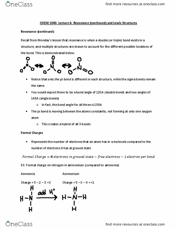 CHEM 1040 Lecture Notes - Lecture 6: Beryllium Chloride, Electronegativity, Coordinate Covalent Bond thumbnail