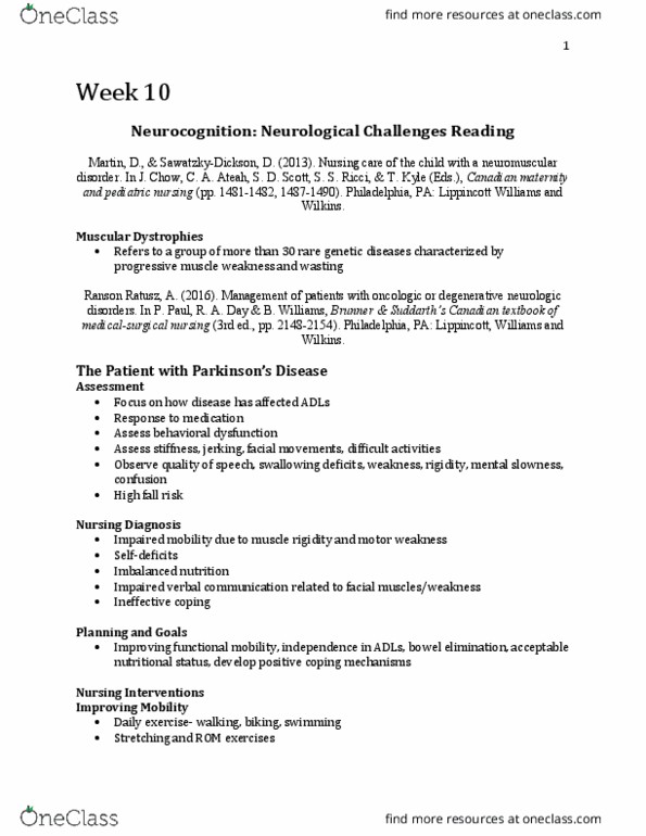 Nursing 3910A/B Chapter Notes - Chapter 10: Mechanical Ventilation, Genetic Marker, Striatum thumbnail