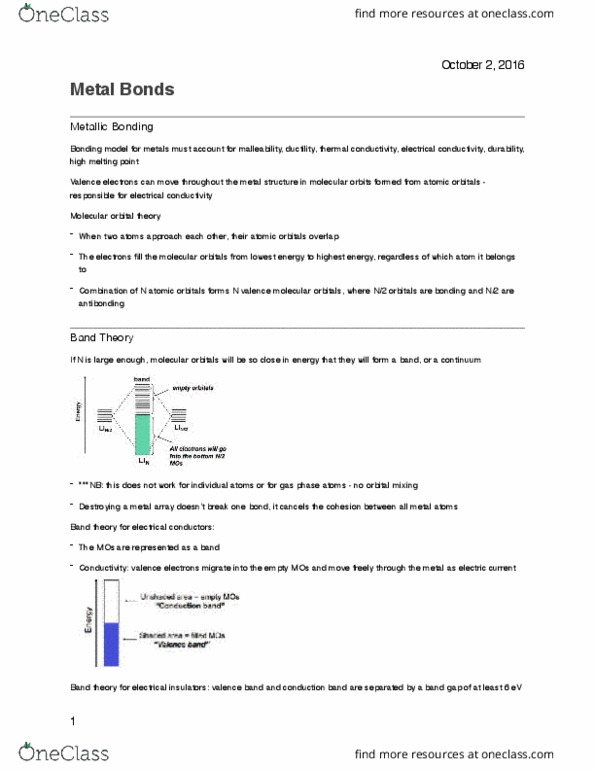 CHM 2353 Lecture Notes - Lecture 5: Solid Solution, Metal, Intermetallic thumbnail