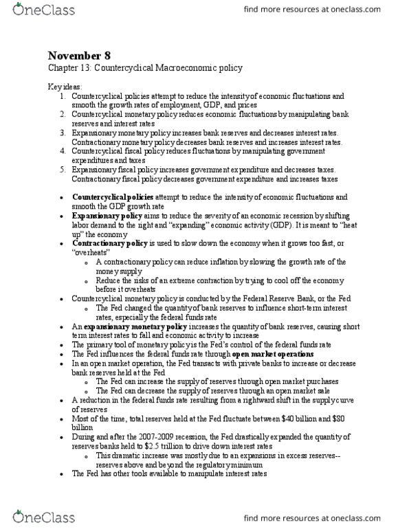 ECON 222 Lecture Notes - Lecture 13: Xm Satellite Radio, Unemployment Benefits, Real Interest Rate thumbnail