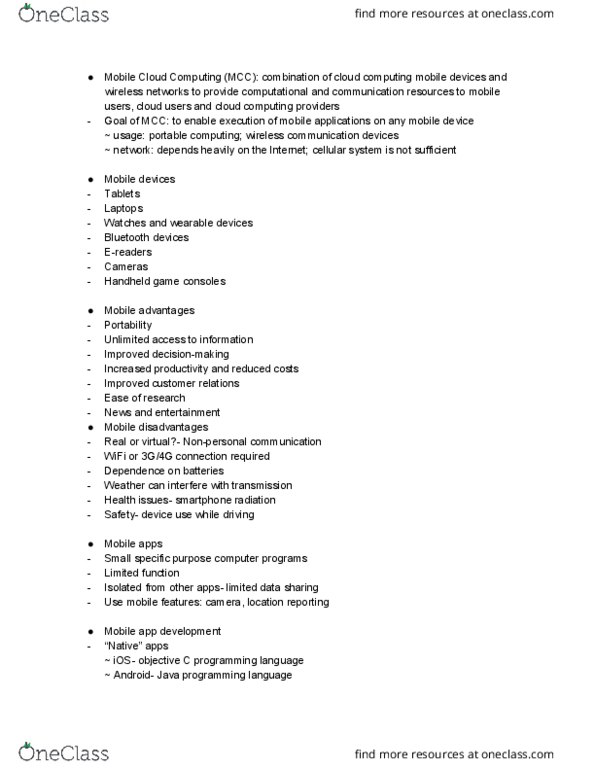 IT 104 Lecture Notes - Lecture 10: Platform As A Service, Storage Virtualization, Cascading Style Sheets thumbnail