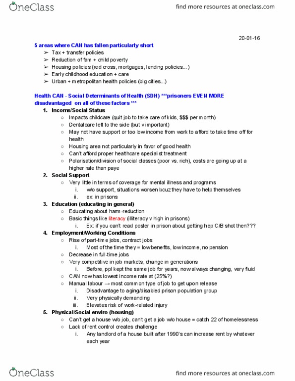 CRM 2309 Lecture Notes - Lecture 1: Asthma, Breech Birth, Underfunded thumbnail