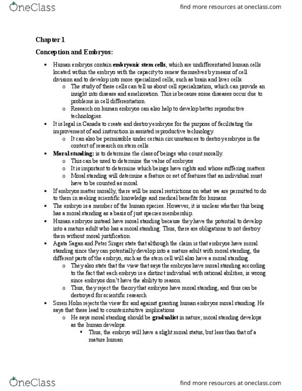 PHLB09H3 Chapter Notes - Chapter 1: Lifesaving, Institute For Operations Research And The Management Sciences, Egg Cell thumbnail