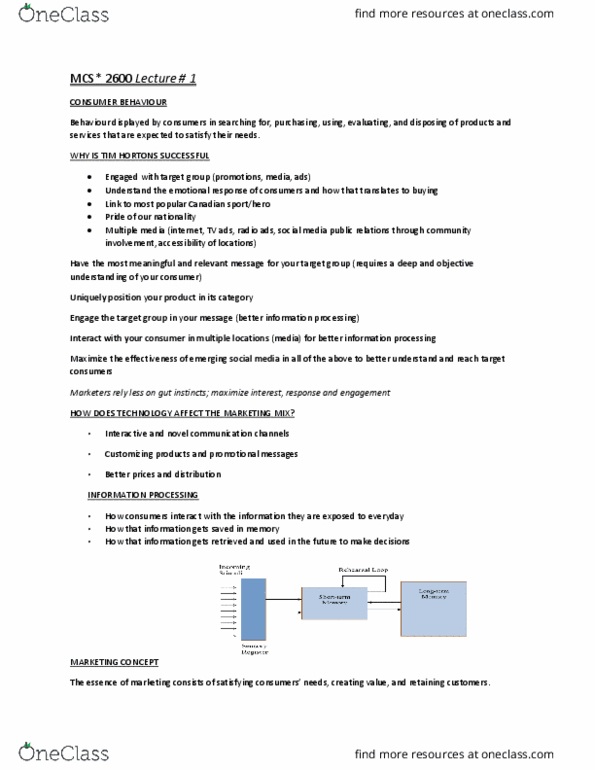 MCS 2600 Lecture Notes - Lecture 1: Subculture, Generation Z, Implicit Memory thumbnail