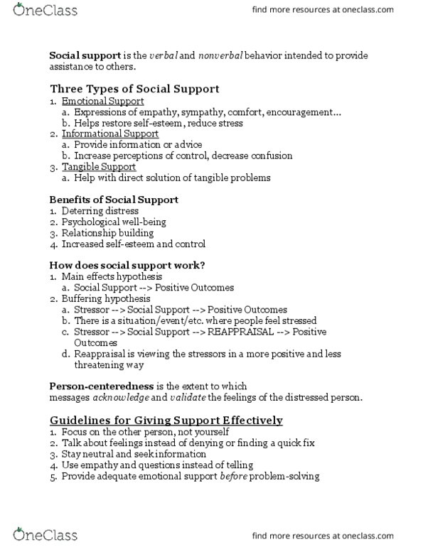 COMMSTUD 104 Lecture Notes - Lecture 4: Stressor thumbnail