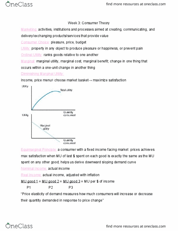 MGMT 4A Lecture Notes - Lecture 3: Market Basket, Demand Curve, Marginal Cost thumbnail