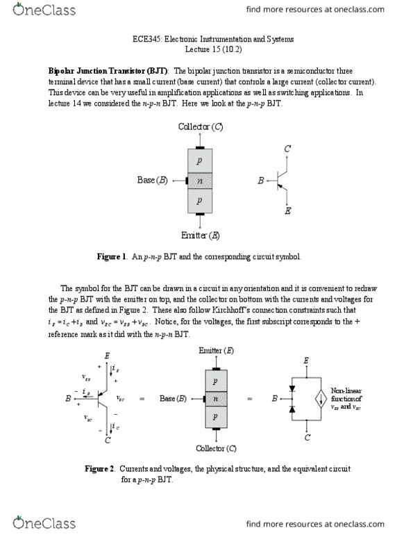 ECE 345 Lecture Notes - Lecture 15: Equivalent Circuit thumbnail
