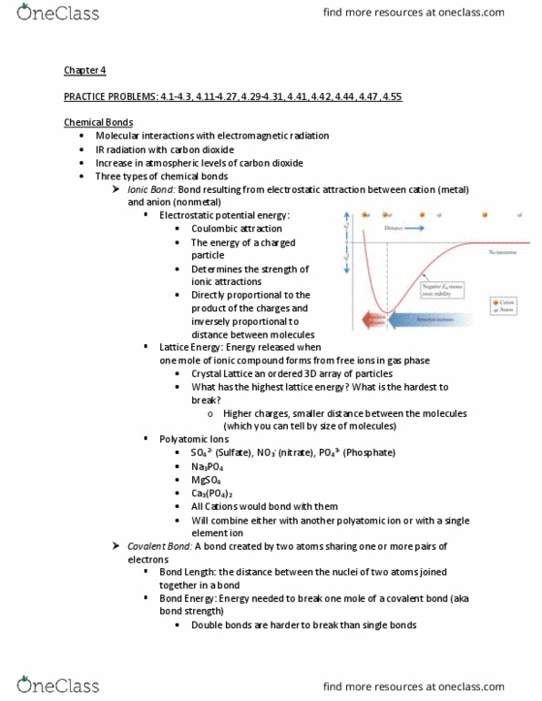 CHEM 1211 Lecture Notes - Lecture 4: Photon, Formal Charge, Electronegativity thumbnail