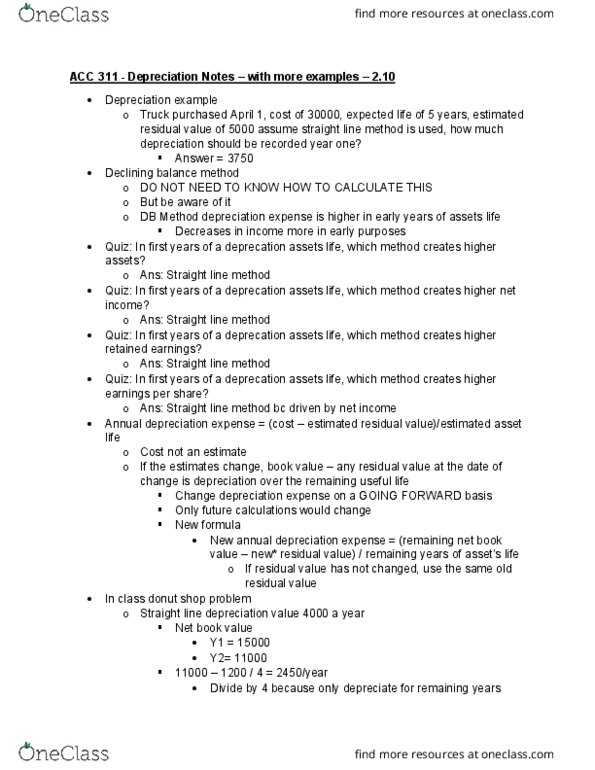 ACC 311 Lecture Notes - Lecture 22: Debits And Credits, Retained Earnings thumbnail