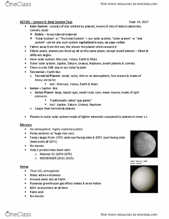 AST101H1 Lecture Notes - Lecture 3: Oort Cloud, Real Gas, Valles Marineris thumbnail