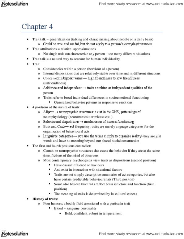 PSYC 332 Chapter Notes - Chapter 4: David Buss, Neurophysiology, Body Fluid thumbnail