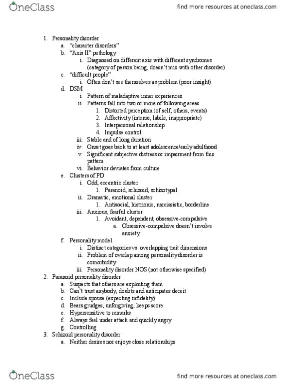 PSC 168 Lecture Notes - Lecture 13: Superficial Charm, Etiology, Threshold Of Pain thumbnail